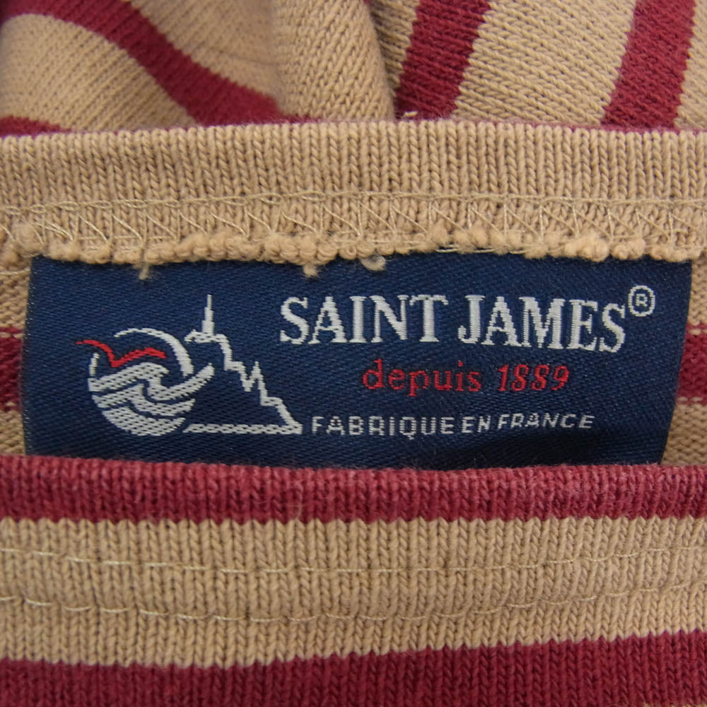 SAINT JAMES セントジェームス ボーダー バスクシャツ 長袖カットソー レッド系 M【中古】