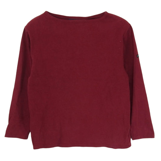 SAINT JAMES セントジェームス バスクシャツ 長袖カットソー レッド エンジ系 SM【中古】