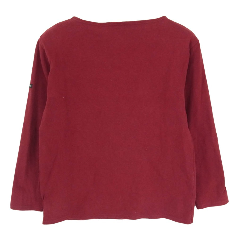 SAINT JAMES セントジェームス バスクシャツ 長袖カットソー レッド エンジ系 SM【中古】