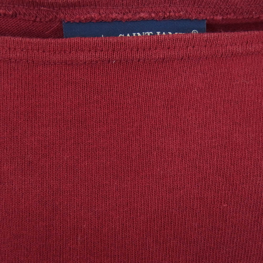 SAINT JAMES セントジェームス バスクシャツ 長袖カットソー レッド エンジ系 SM【中古】