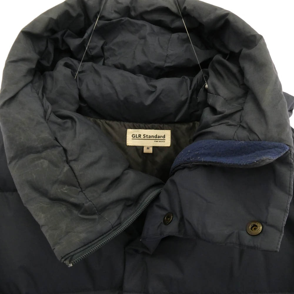 UNITED ARROWS ユナイテッドアローズ 3225-299-2000 × NANGA ナンガ × GLR Standard STD GLR ナイロン フーデッド ダウンジャケット ネイビー系 M【中古】