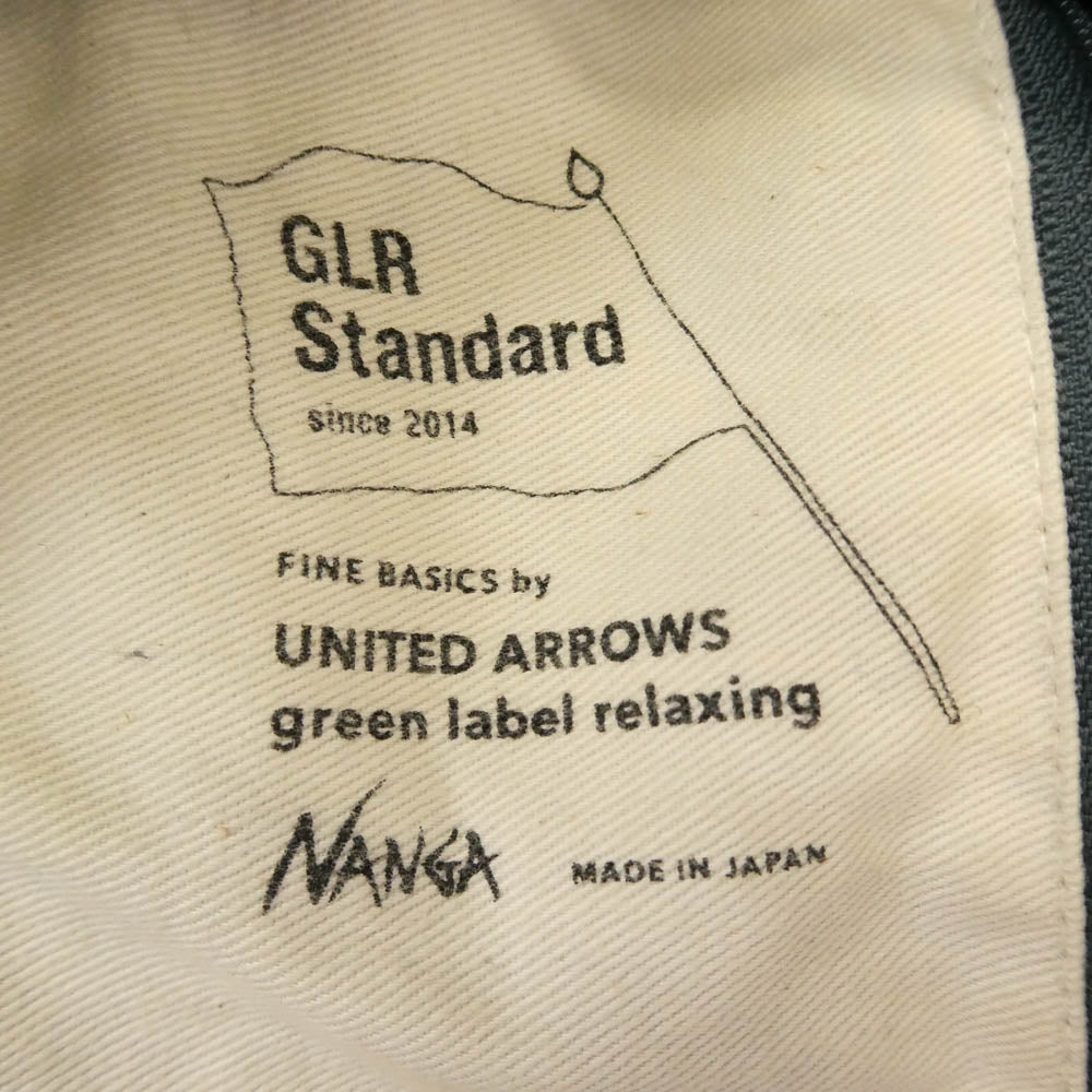 UNITED ARROWS ユナイテッドアローズ 3225-299-2000 × NANGA ナンガ × GLR Standard STD GLR ナイロン フーデッド ダウンジャケット ネイビー系 M【中古】