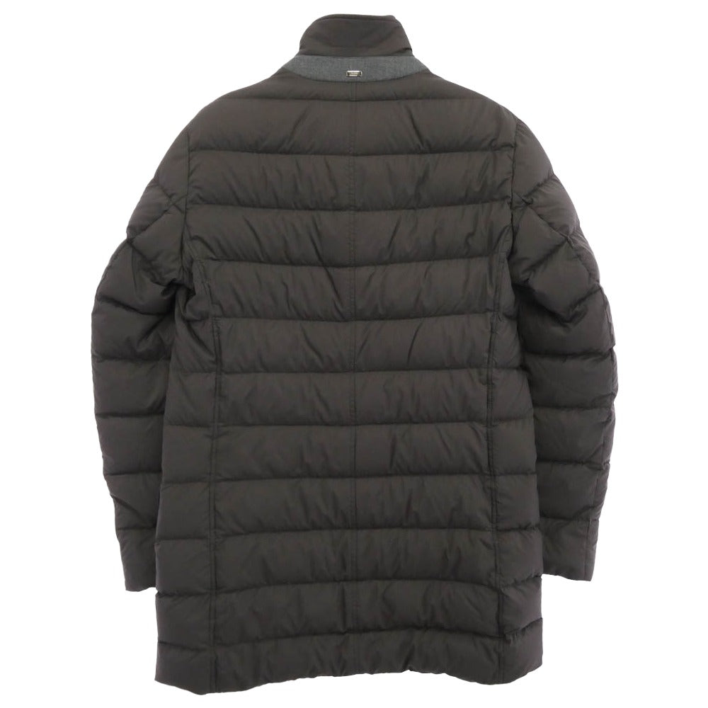 Herno ヘルノ PI0374U-19288-8993 ナイロン チェスター ダウンコート チャコール系 48【中古】