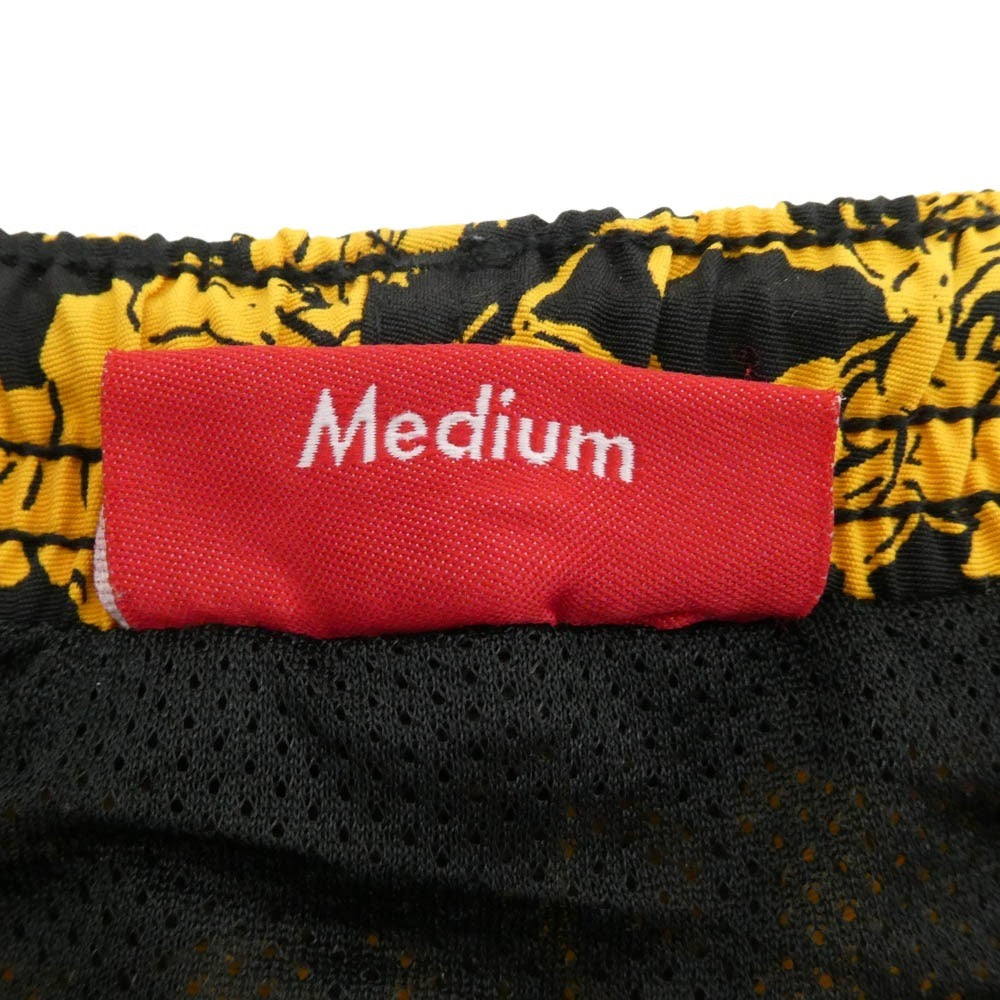 Supreme シュプリーム 20SS Nylon Water Short スイム ショーツ ショート パンツ 総柄 ナイロン ハーフパンツ ブラック系 イエロー系 M【中古】