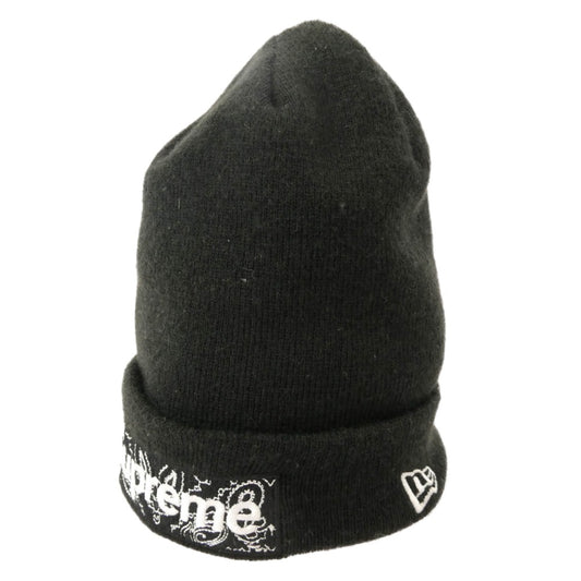 Supreme シュプリーム 19AW × New Era Bandana Box Logo Beanie バンダナ ボックスロゴ ビーニー ニット キャップ ブラック系【中古】