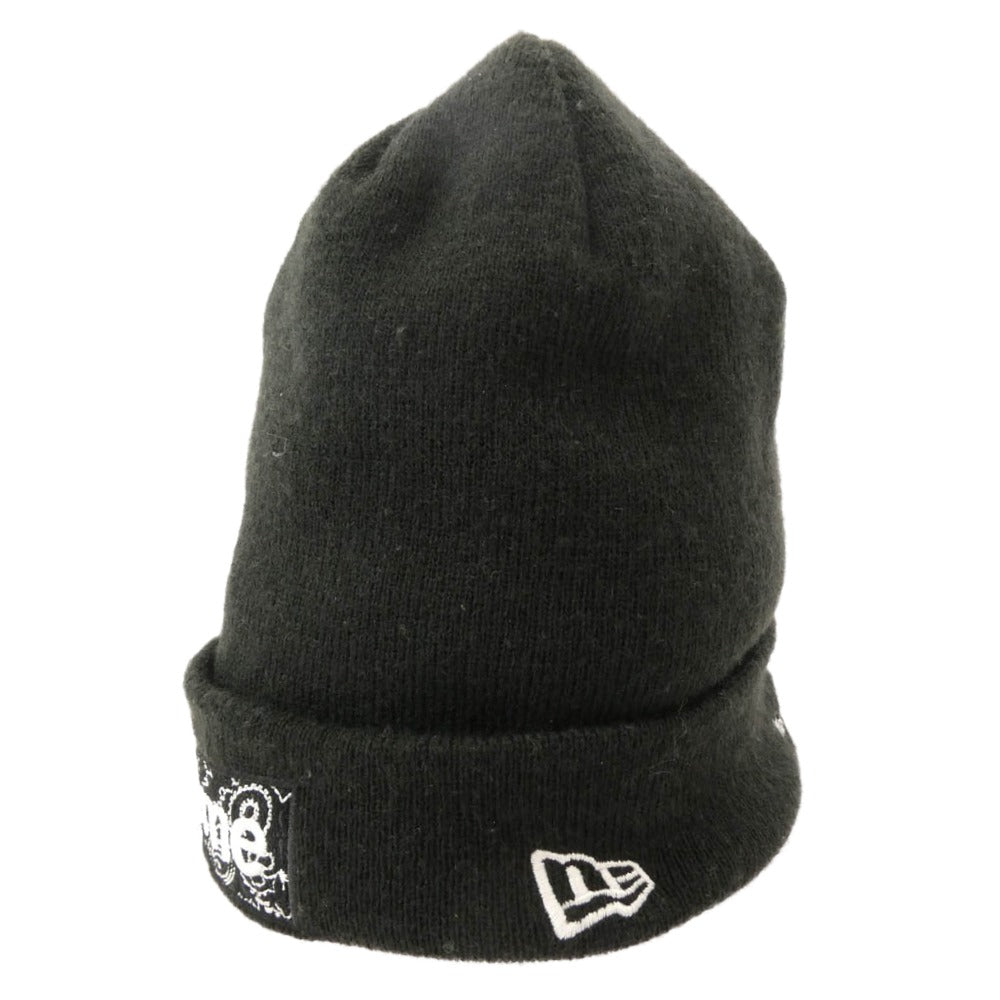 Supreme シュプリーム 19AW × New Era Bandana Box Logo Beanie バンダナ ボックスロゴ ビーニー ニット キャップ ブラック系【中古】