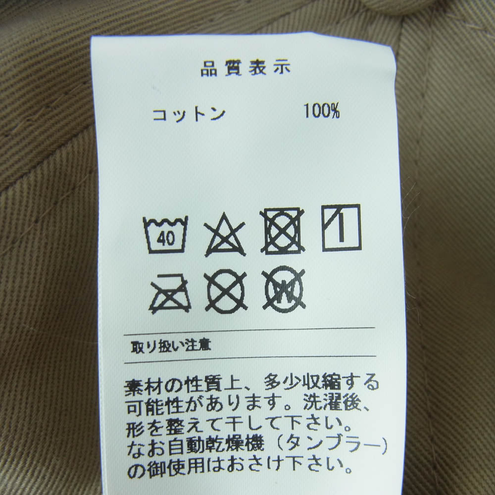DESCENDANT ディセンダント THINC PROJECT CACHALOT CAP 3 キャップ 日本製 ベージュ系 F【中古】