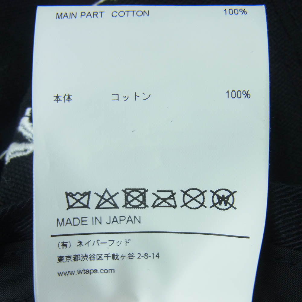 WTAPS ダブルタップス 22ss 221HCDT-HT02 CAP クロスボーン ロゴ キャップ 帽子 日本製 ブラック系 00【中古】