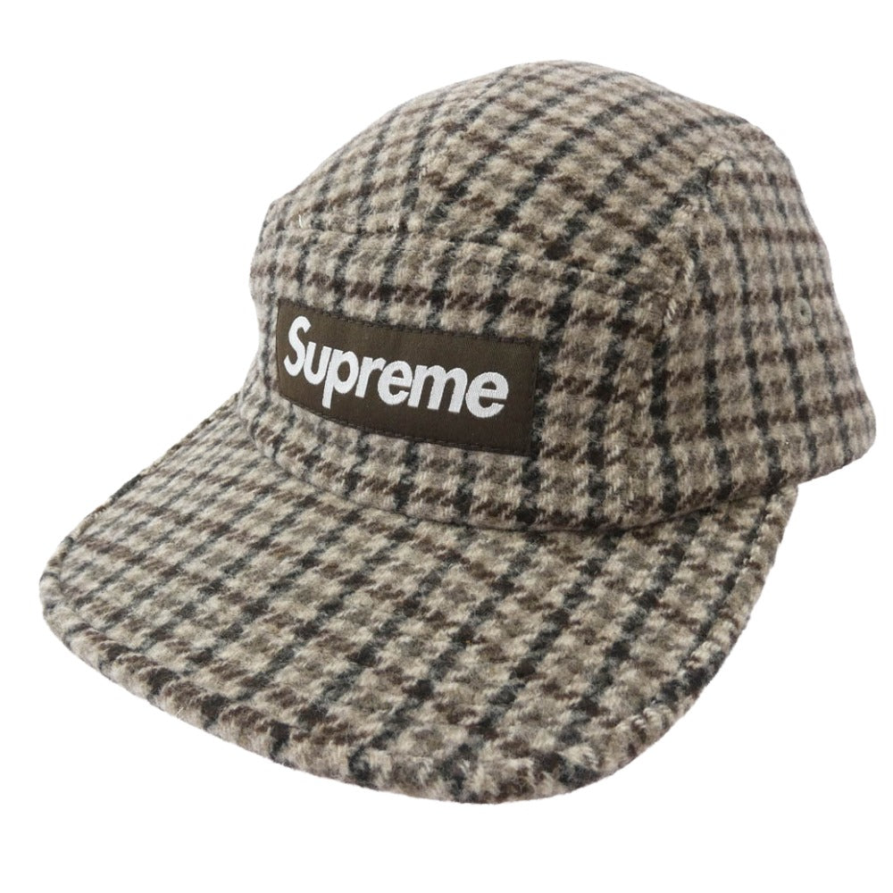 Supreme シュプリーム 23AW Houndstooth Wool Camp Cap ハウンド トゥース キャップ ブラウン系【中古】