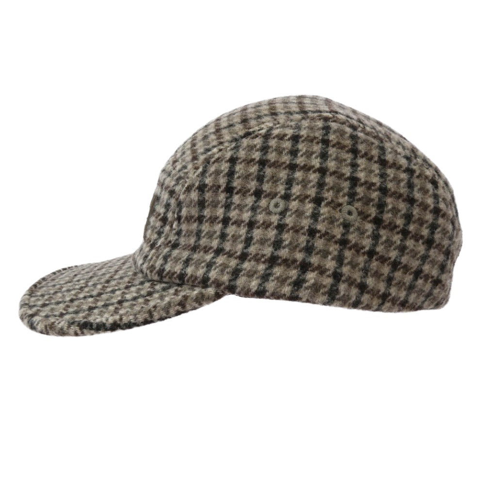 Supreme シュプリーム 23AW Houndstooth Wool Camp Cap ハウンド トゥース キャップ ブラウン系【中古】