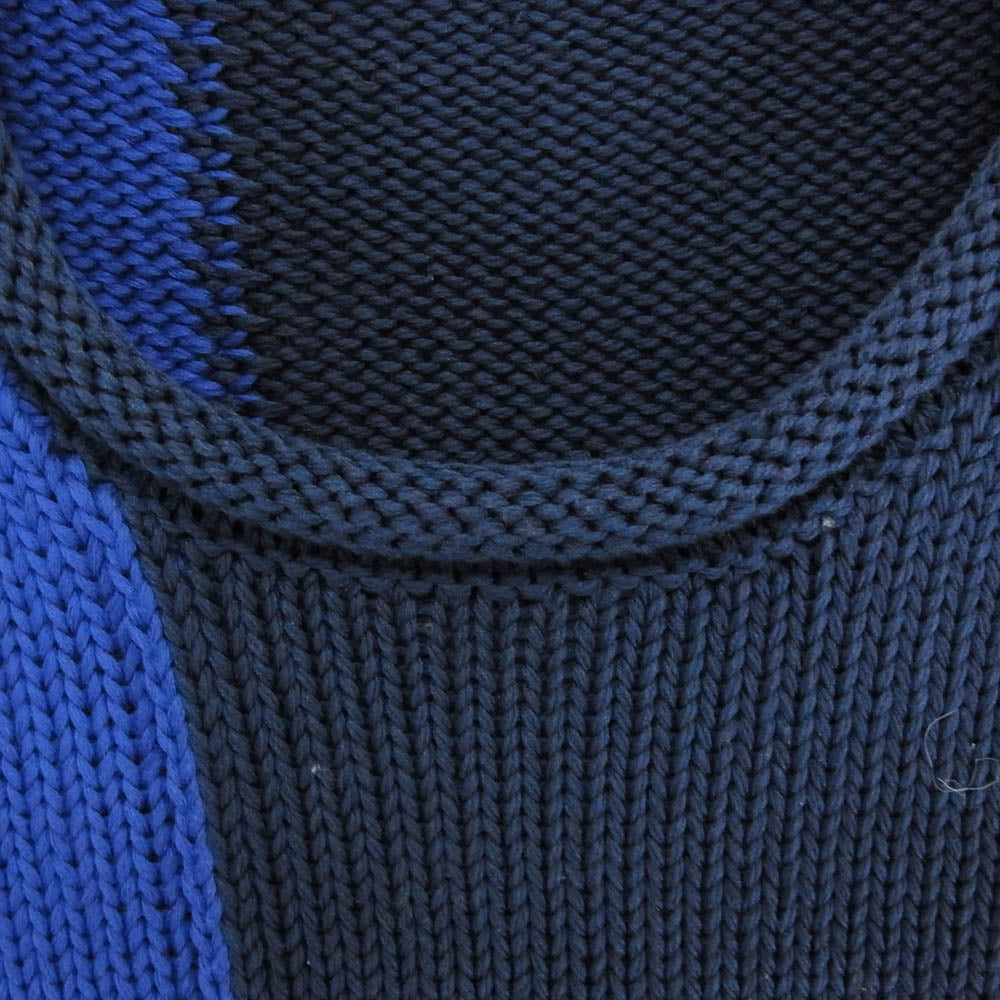 POLO RALPH LAUREN ポロ・ラルフローレン クルーネック マルチカラー ニット M ネイビー系 M【中古】