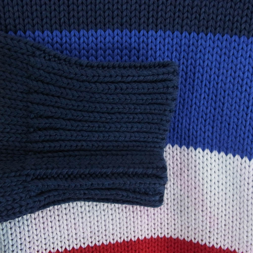 POLO RALPH LAUREN ポロ・ラルフローレン クルーネック マルチカラー ニット M ネイビー系 M【中古】