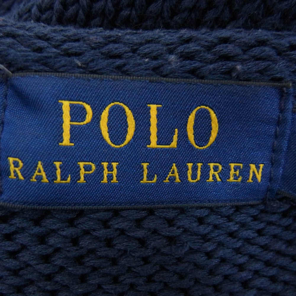 POLO RALPH LAUREN ポロ・ラルフローレン クルーネック マルチカラー ニット M ネイビー系 M【中古】