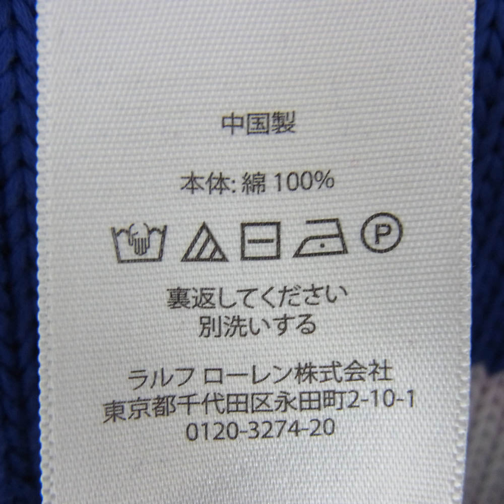 POLO RALPH LAUREN ポロ・ラルフローレン クルーネック マルチカラー ニット M ネイビー系 M【中古】
