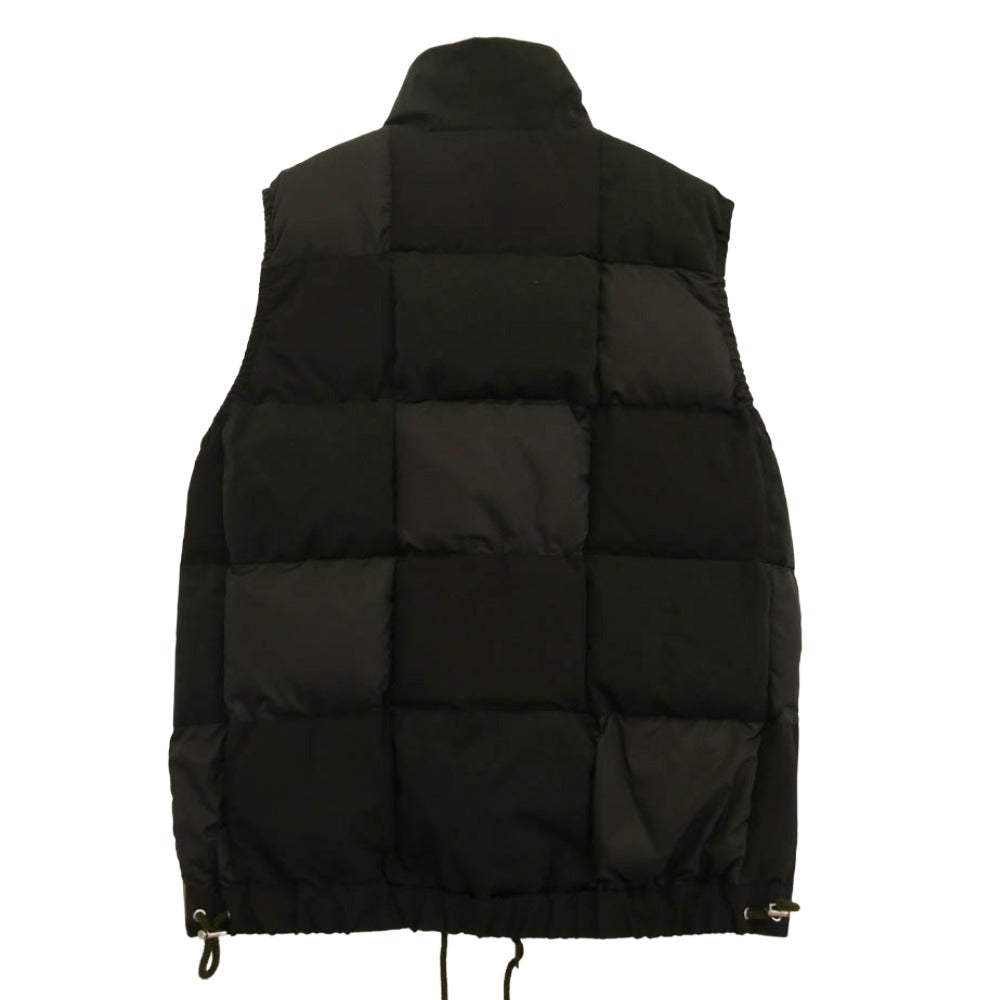 Sacai サカイ 23AW 23-03211M Faux Suede Mix Vest フェイクスエード パテッド ベスト ブラック系 2【中古】