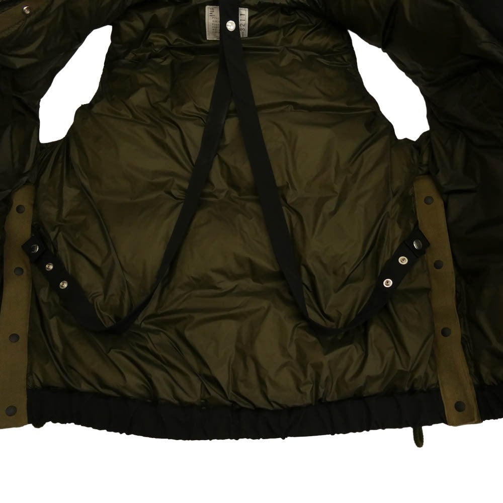 Sacai サカイ 23AW 23-03211M Faux Suede Mix Vest フェイクスエード パテッド ベスト ブラック系 2【中古】