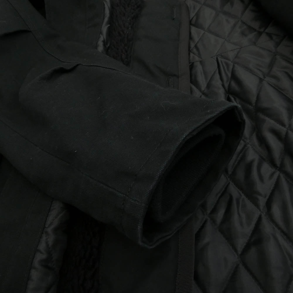 Sacai サカイ 23AW 23-06740 × Carhartt WIP カーハート Canvas Parka Siberian キャンバス シベリアン パーカー ボアフリース モッズコート ブラック系 2【中古】