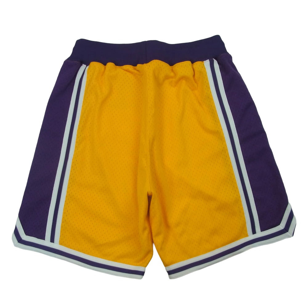 MITCHEL&NESS ミッチェル＆ネス 1996～97 Los Angeles Lakers SWINGMAN SHORT ロサンゼルスレイカーズ スウィングマン ショーツ ハーフ パンツ イエロー系 パープル系 M 40【中古】