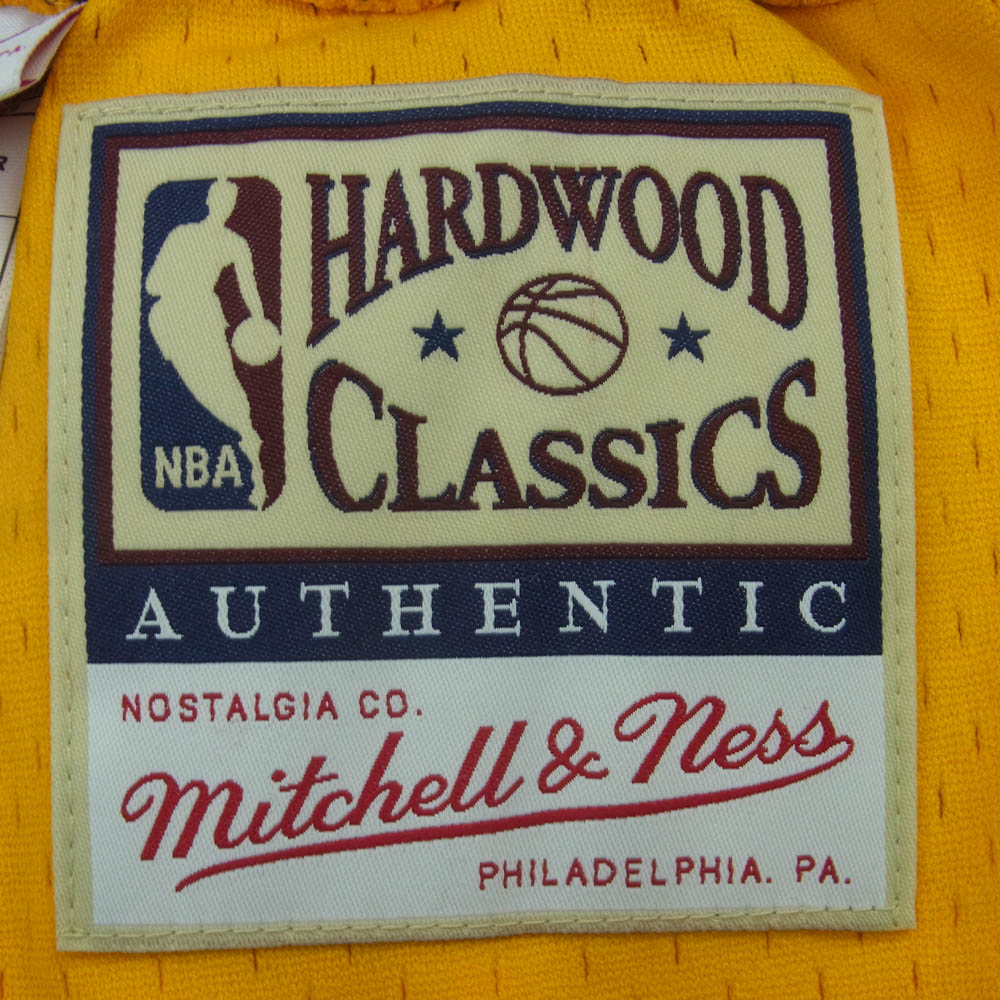 MITCHEL&NESS ミッチェル＆ネス 1996～97 Los Angeles Lakers SWINGMAN SHORT ロサンゼルスレイカーズ スウィングマン ショーツ ハーフ パンツ イエロー系 パープル系 M 40【中古】
