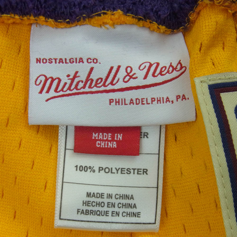 MITCHEL&NESS ミッチェル＆ネス 1996～97 Los Angeles Lakers SWINGMAN SHORT ロサンゼルスレイカーズ スウィングマン ショーツ ハーフ パンツ イエロー系 パープル系 M 40【中古】