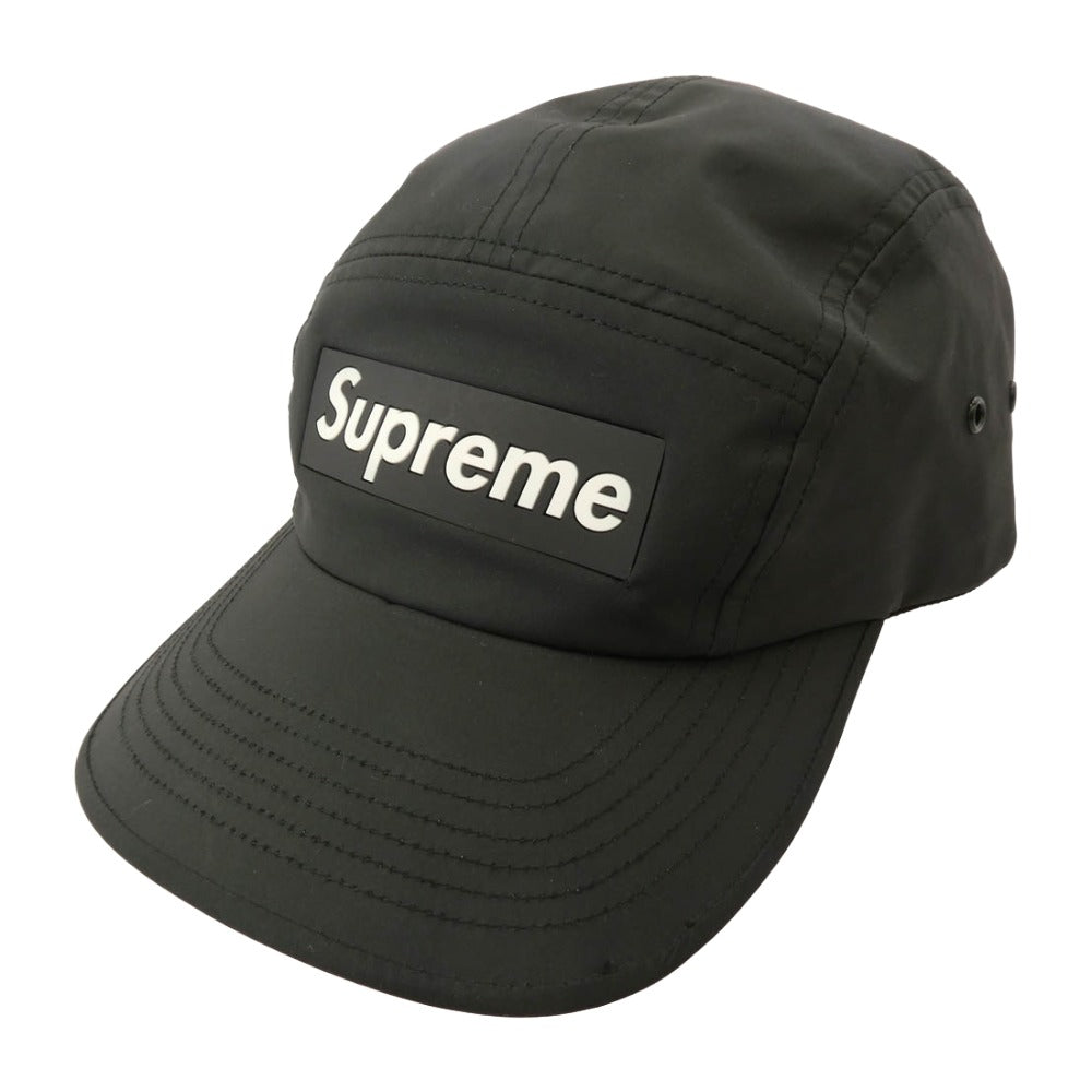 Supreme シュプリーム 20AW Inset Logo Camp Cap シリコン ボックスロゴ キャンプキャップ 帽子 ブラック系【中古】