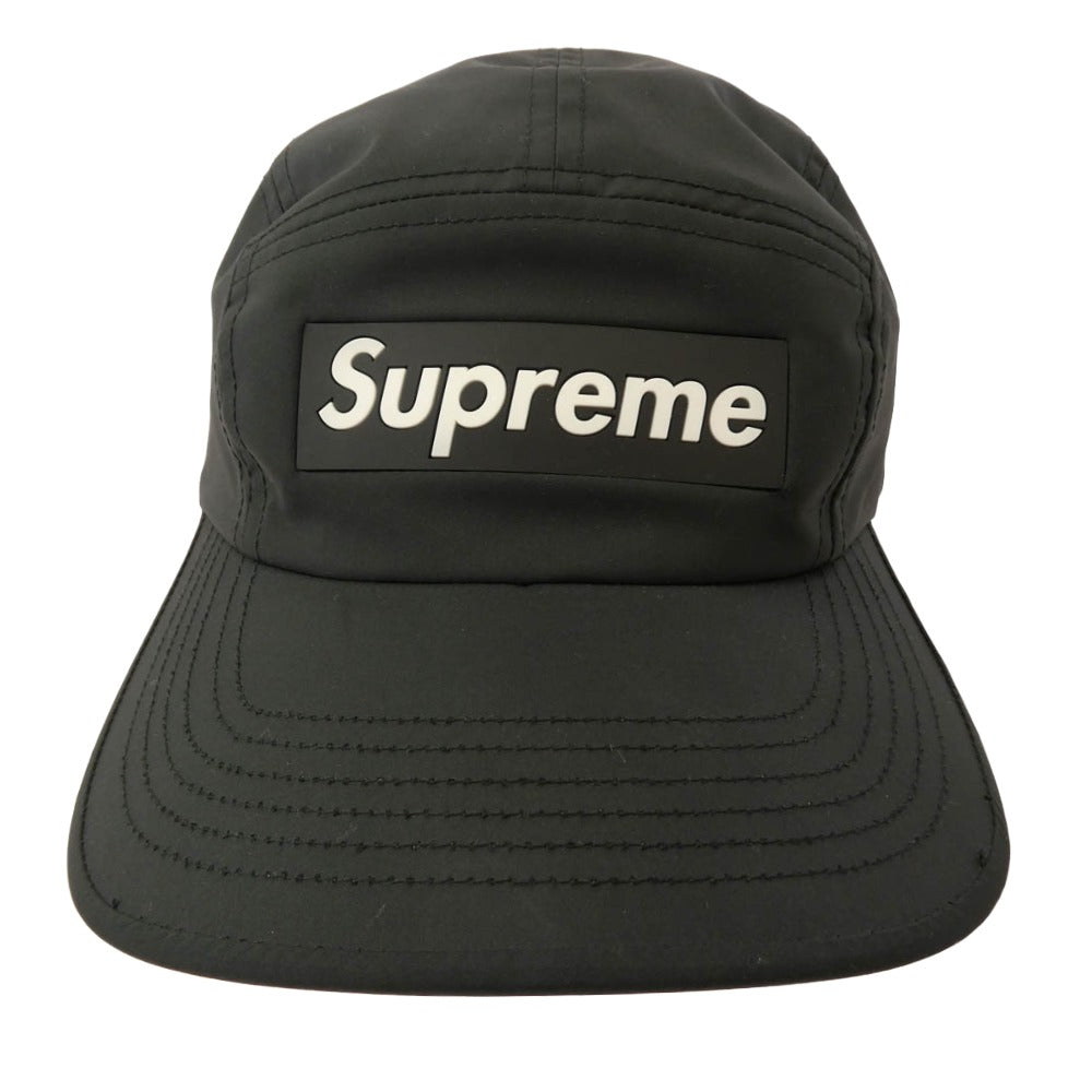 Supreme シュプリーム 20AW Inset Logo Camp Cap シリコン ボックスロゴ キャンプキャップ 帽子 ブラック系【中古】