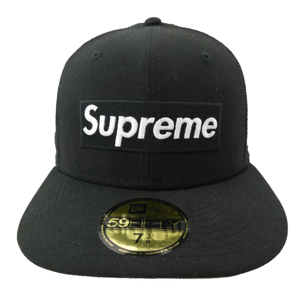 Supreme シュプリーム 23SS × NEWERA ニューエラ Box Logo Mesh Back Cap ボックスロゴ メッシュ キャップ 帽子 ブラック系【中古】