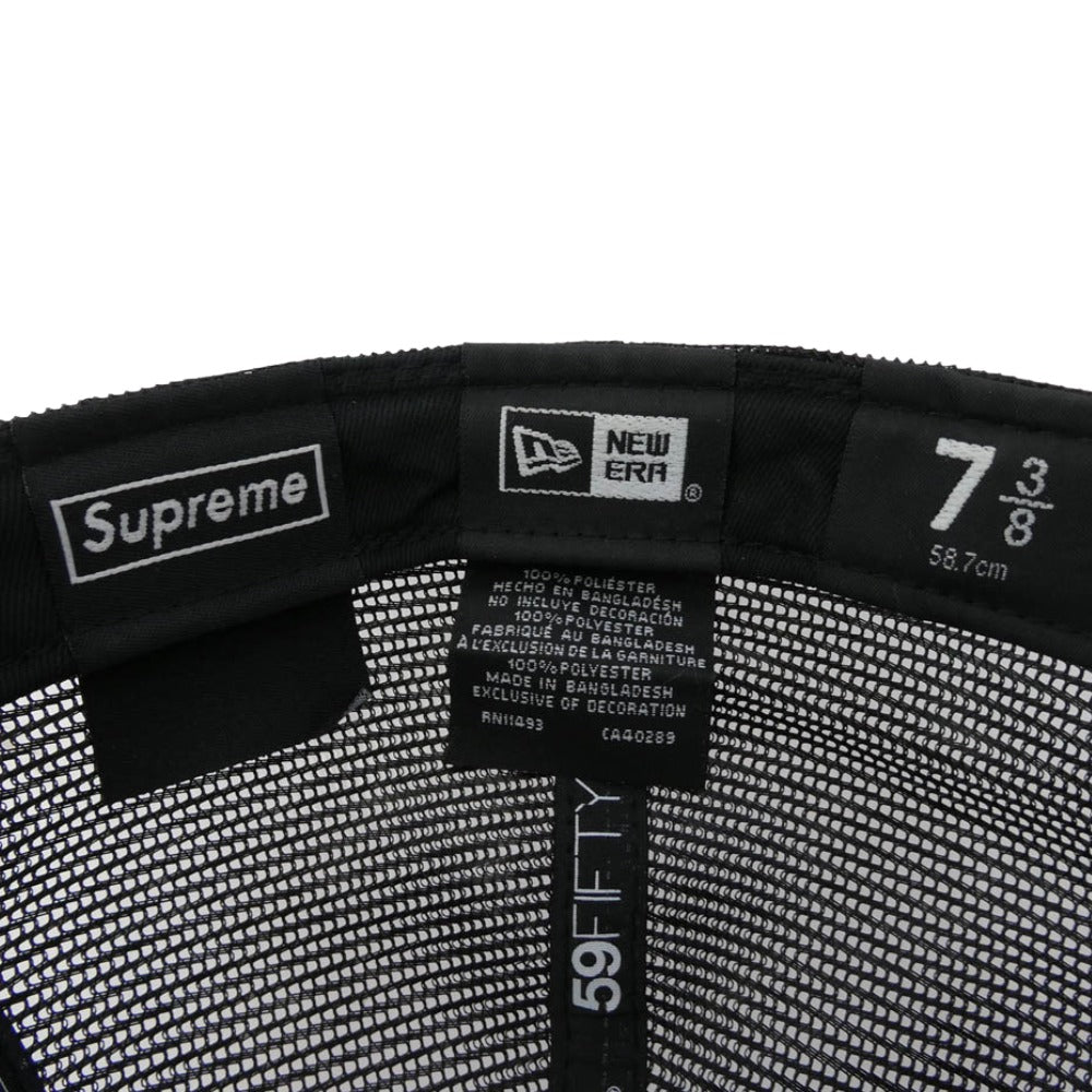 Supreme シュプリーム 23SS × NEWERA ニューエラ Box Logo Mesh Back Cap ボックスロゴ メッシュ キャップ 帽子 ブラック系【中古】