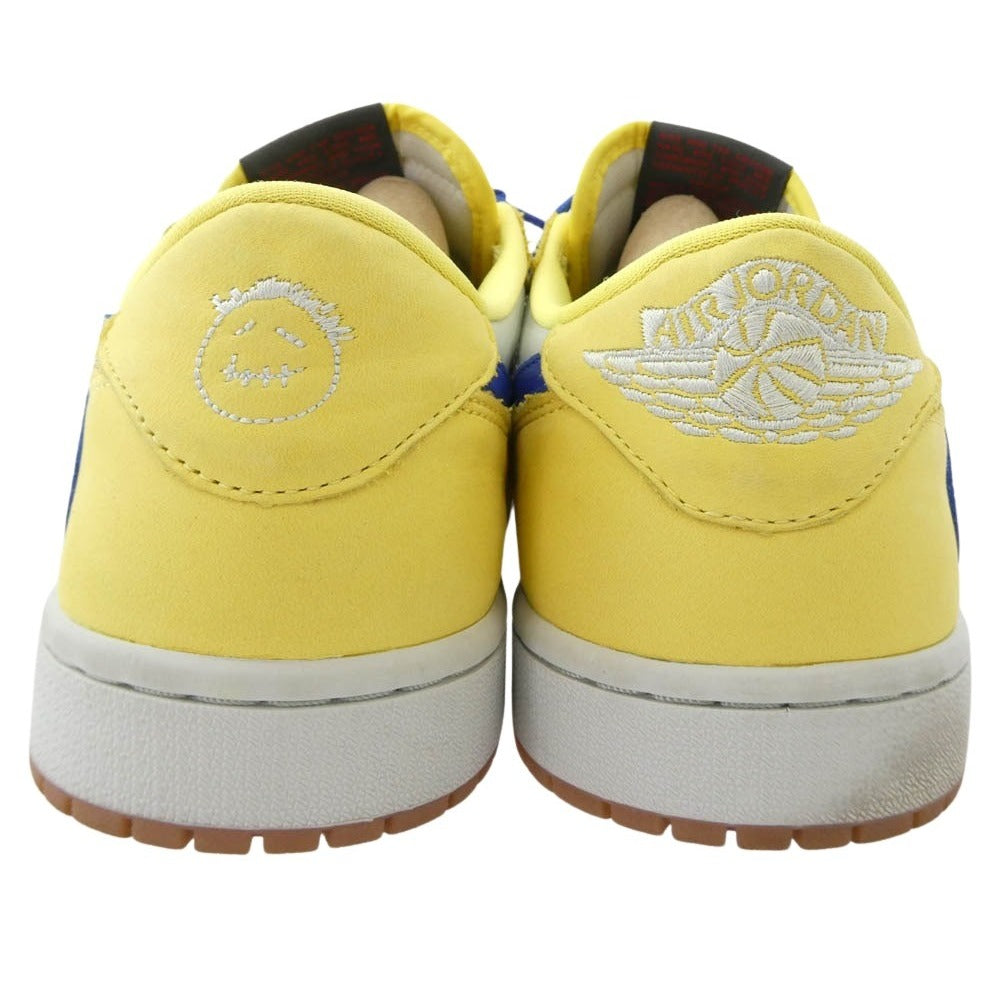 NIKE ナイキ DZ4137-700 【フェイクバスターズ鑑定済】 × Travis Scott トラヴィススコット Air Jordan 1 Retro Low OG Canary エアジョーダン1 レトロ カナリー ローカットスニーカー イエロー系 ホワイト系 29cm【中古】