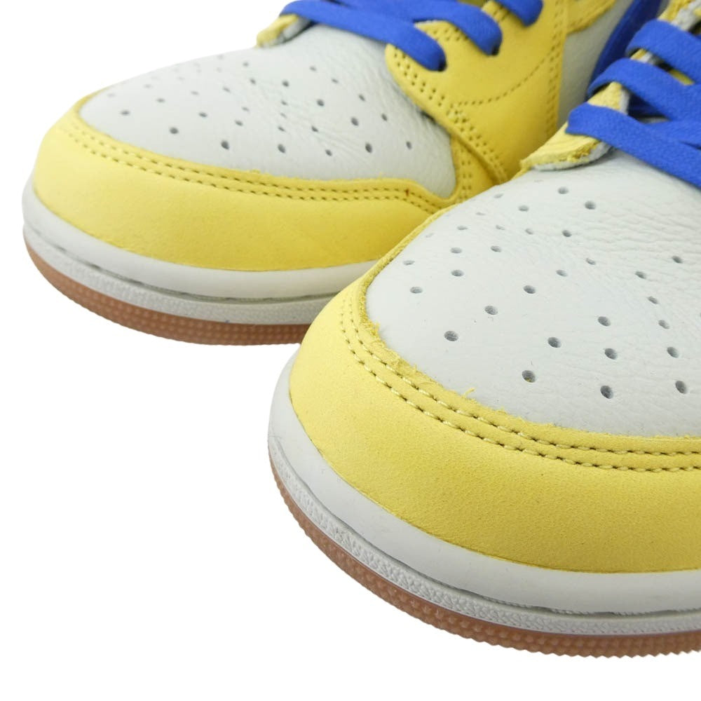 NIKE ナイキ DZ4137-700 【フェイクバスターズ鑑定済】 × Travis Scott トラヴィススコット Air Jordan 1 Retro Low OG Canary エアジョーダン1 レトロ カナリー ローカットスニーカー イエロー系 ホワイト系 29cm【中古】