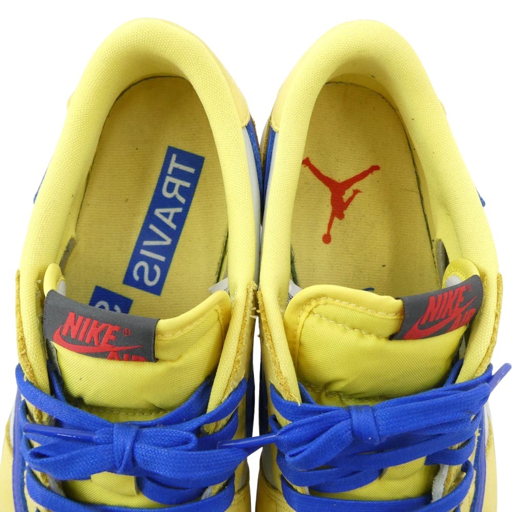 NIKE ナイキ DZ4137-700 【フェイクバスターズ鑑定済】 × Travis Scott トラヴィススコット Air Jordan 1 Retro Low OG Canary エアジョーダン1 レトロ カナリー ローカットスニーカー イエロー系 ホワイト系 29cm【中古】