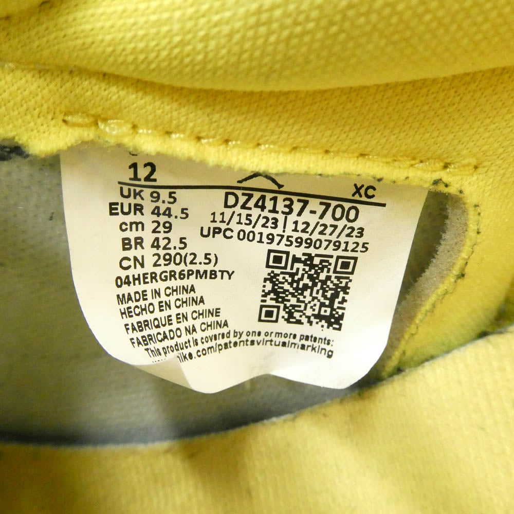 NIKE ナイキ DZ4137-700 【フェイクバスターズ鑑定済】 × Travis Scott トラヴィススコット Air Jordan 1 Retro Low OG Canary エアジョーダン1 レトロ カナリー ローカットスニーカー イエロー系 ホワイト系 29cm【中古】