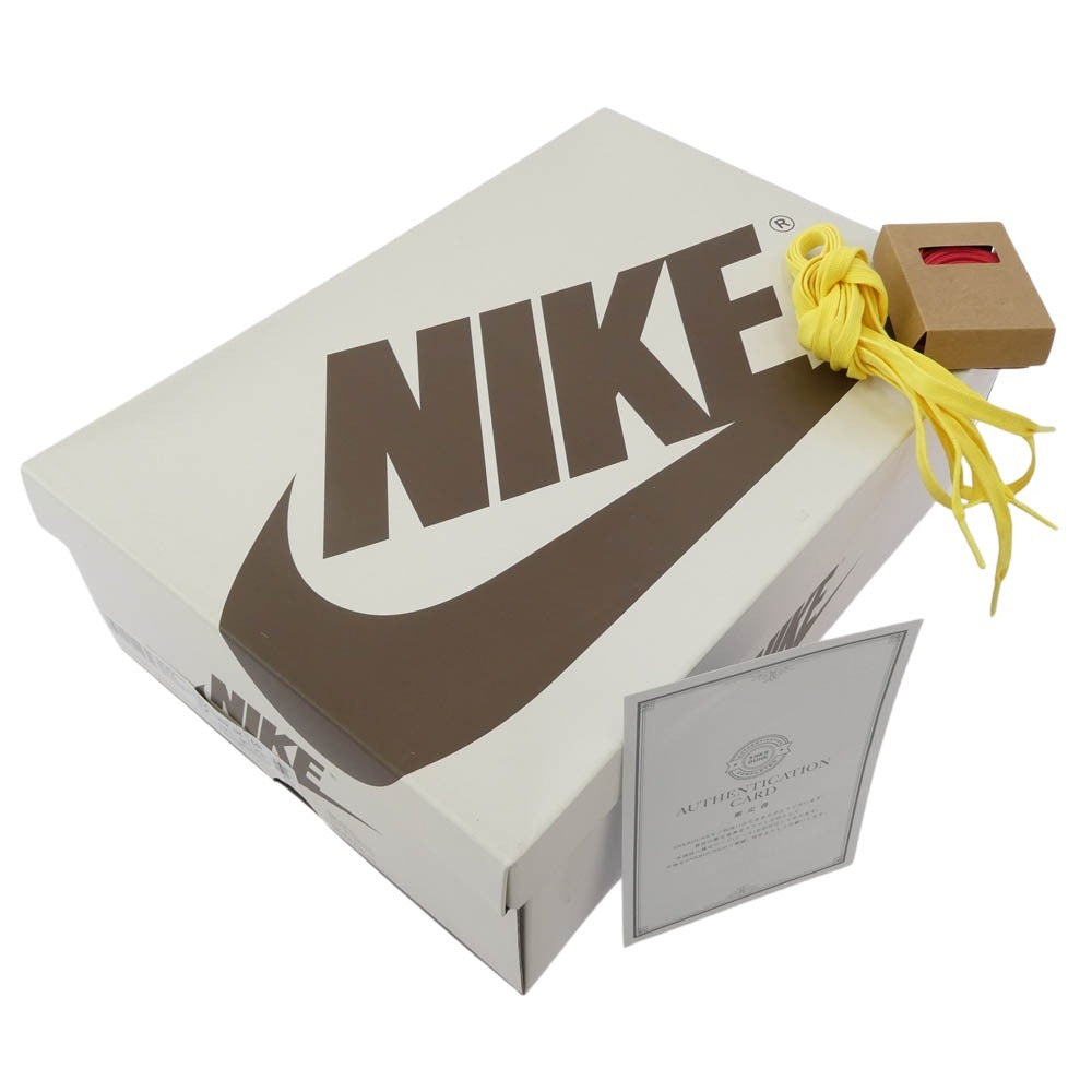 NIKE ナイキ DZ4137-700 【フェイクバスターズ鑑定済】 × Travis Scott トラヴィススコット Air Jordan 1 Retro Low OG Canary エアジョーダン1 レトロ カナリー ローカットスニーカー イエロー系 ホワイト系 29cm【中古】