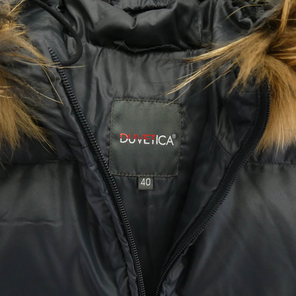 DUVETICA デュベティカ MFN-1001R ADHARA アダラ フード ファー付 ダウン ジャケット ネイビー系 40【中古】