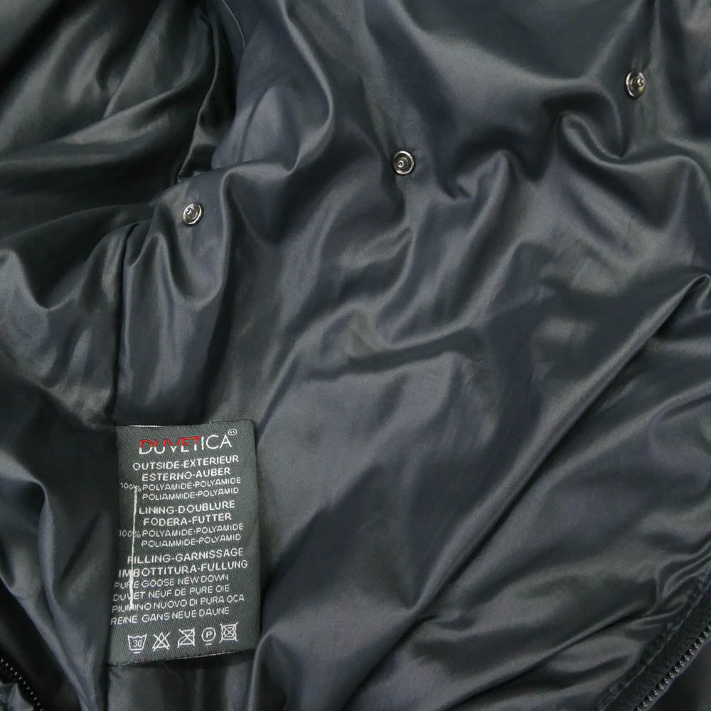DUVETICA デュベティカ MFN-1001R ADHARA アダラ フード ファー付 ダウン ジャケット ネイビー系 40【中古】