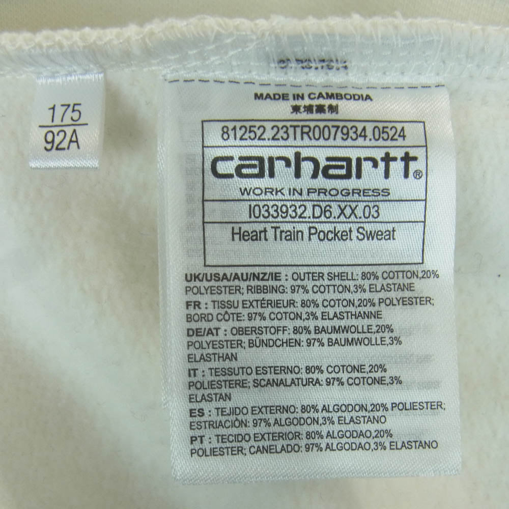 Carhartt カーハート 24AW I033932 HEART TRAIN POCKET SWEAT ハート トレイン ポケット スウェット オフホワイト系 M【中古】