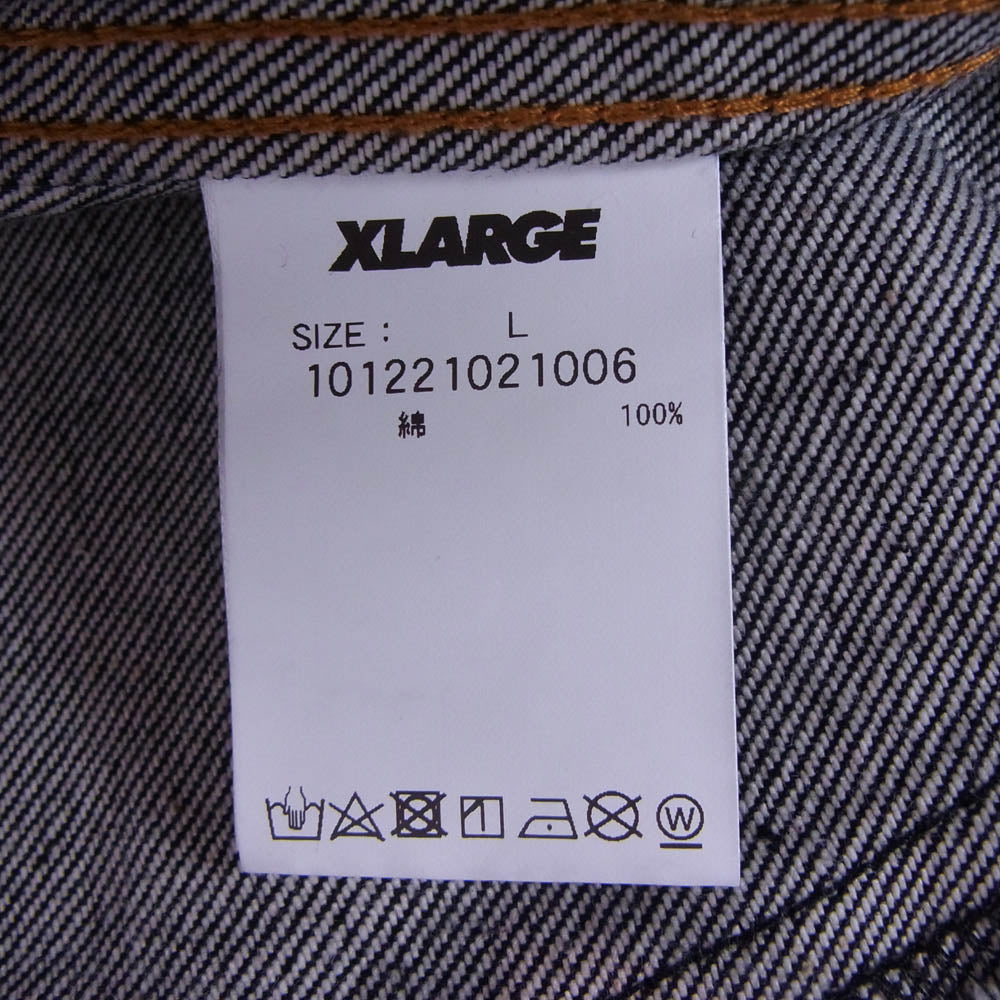 エクストララージ 22SS 101221021006 DENIM WORK JACKET デニム ワーク ジャケット ブラック系 L【中古】