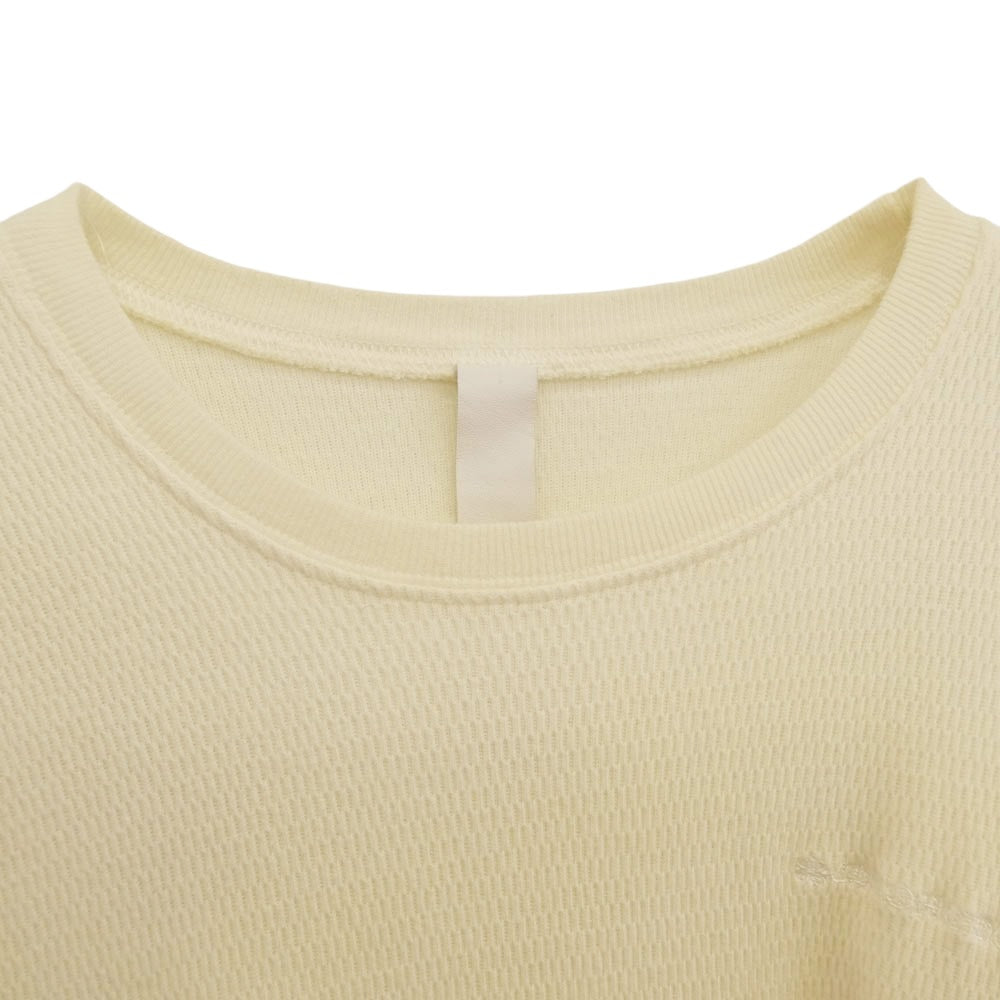 CHROME HEARTS クロムハーツ（原本無） Y NOT クロス パッチ サーマル 長袖 カットソー オフホワイト系 M【中古】
