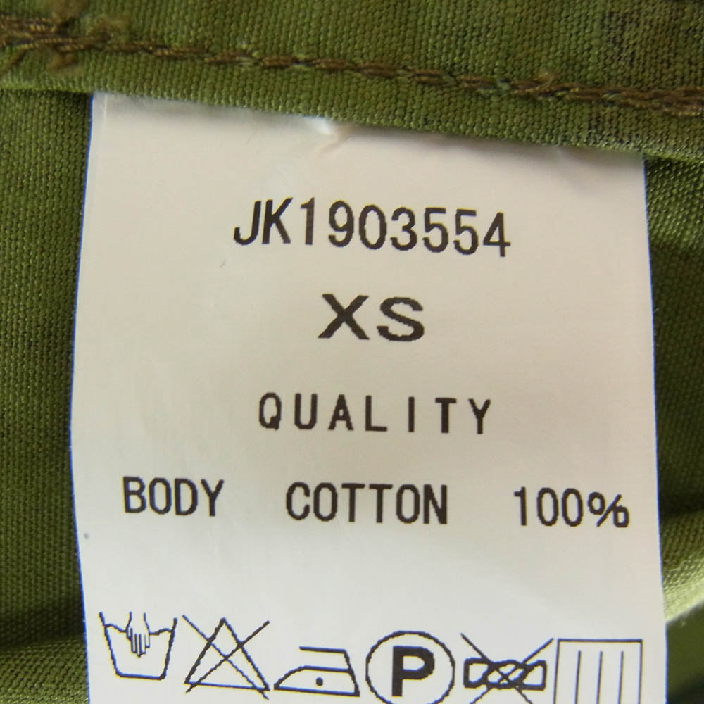 ANDFAMILYS アンドファミリー JK1903554 FIELD RIP CAM PARKER フィールド リップ ストップ ジップ パーカー カーキ系 XS【中古】