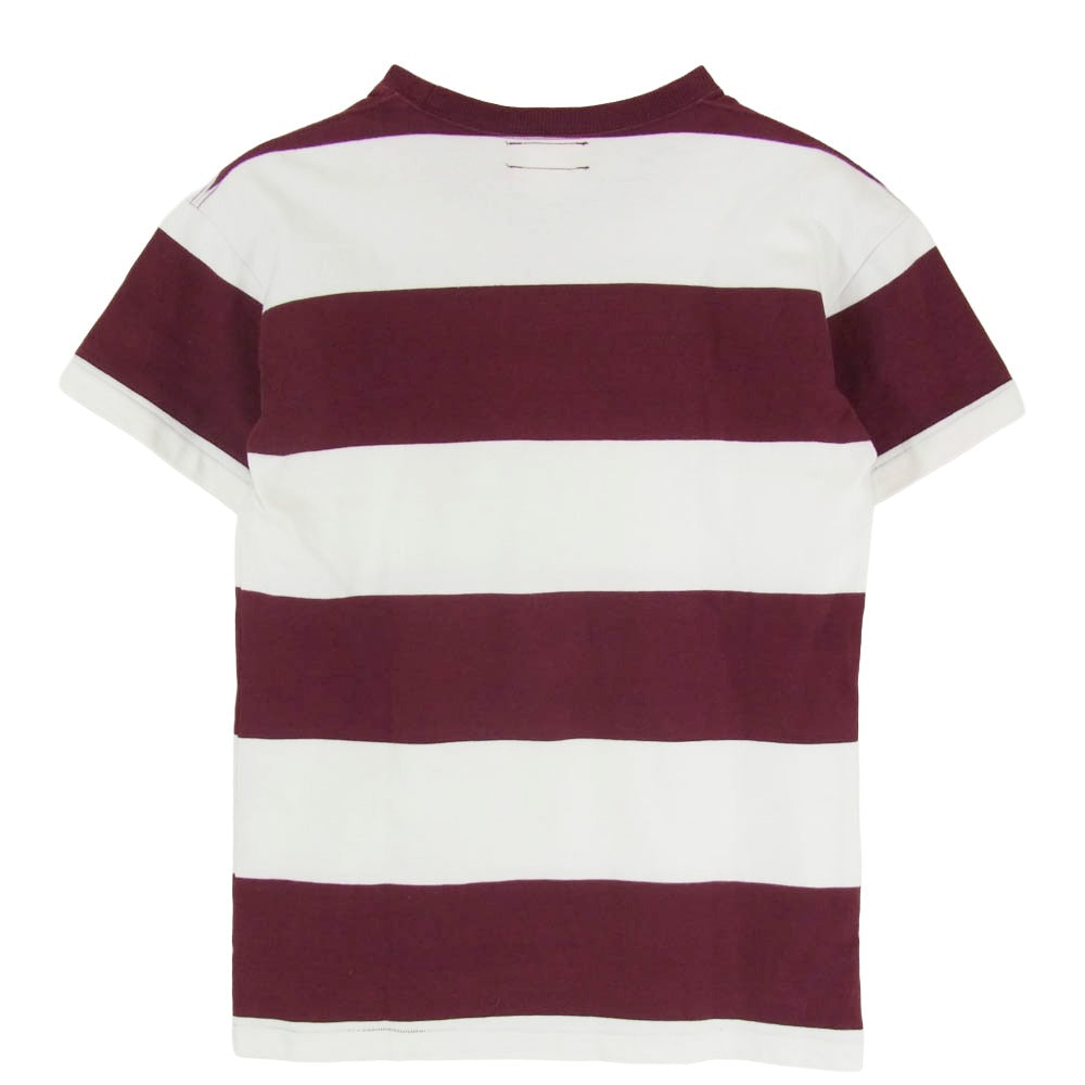 BUTCHER PRODUCTS ブッチャープロダクツ 215S ボーダー 半袖 Ｔシャツ エンジ系 36【中古】
