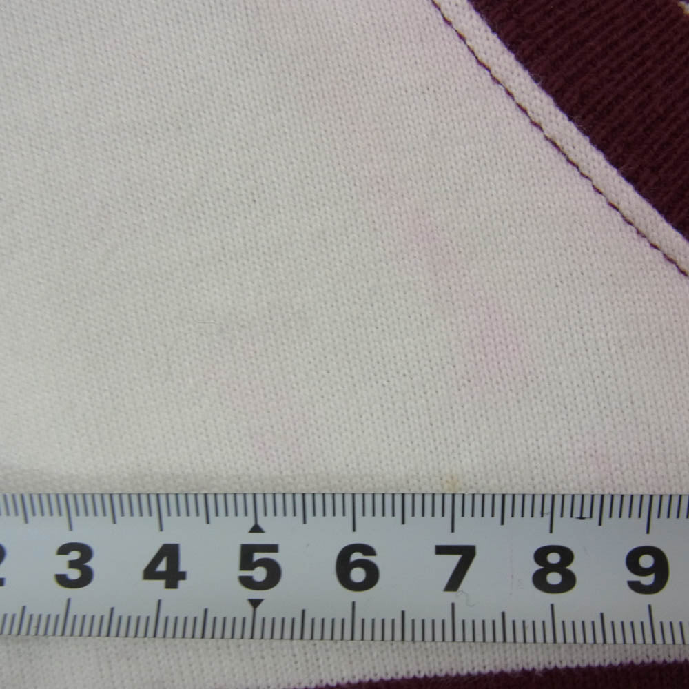BUTCHER PRODUCTS ブッチャープロダクツ 215S ボーダー 半袖 Ｔシャツ エンジ系 36【中古】