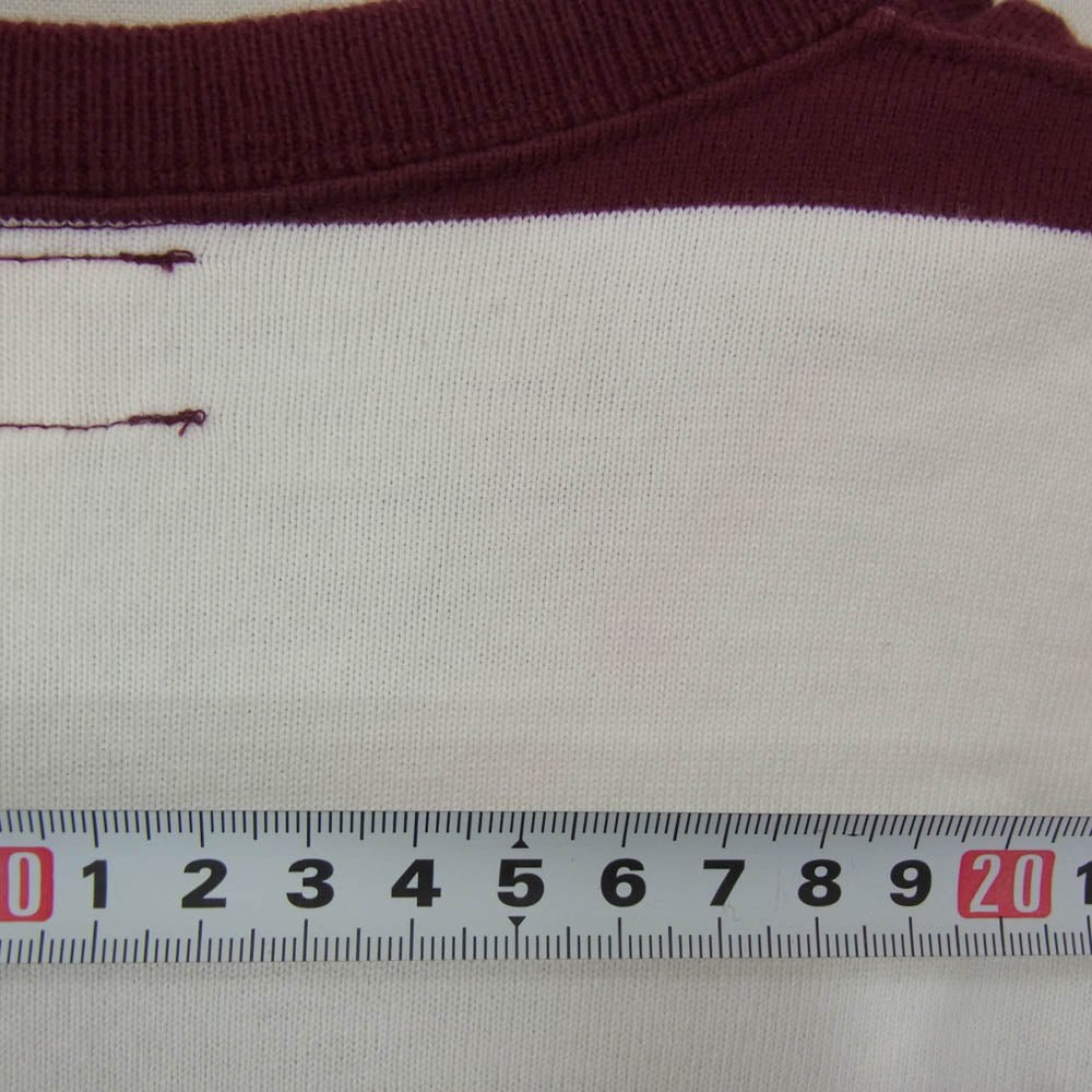 BUTCHER PRODUCTS ブッチャープロダクツ 215S ボーダー 半袖 Ｔシャツ エンジ系 36【中古】