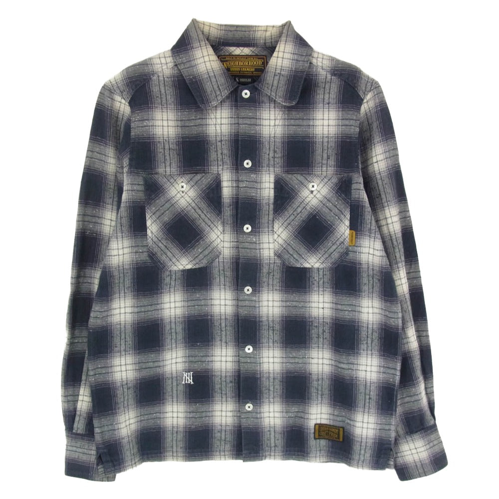 NEIGHBORHOOD ネイバーフッド 11AW 112CONH-SHM01 C-SHIRT.LS チェック 長袖 シャツ ネイビー系 S【中古】