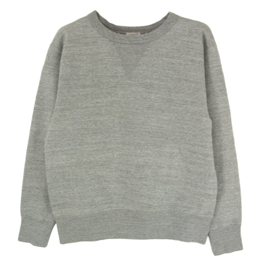 BUTCHER PRODUCTS ブッチャープロダクツ 両V 長袖 クルーネック 無地 スウェット グレー系 S【中古】