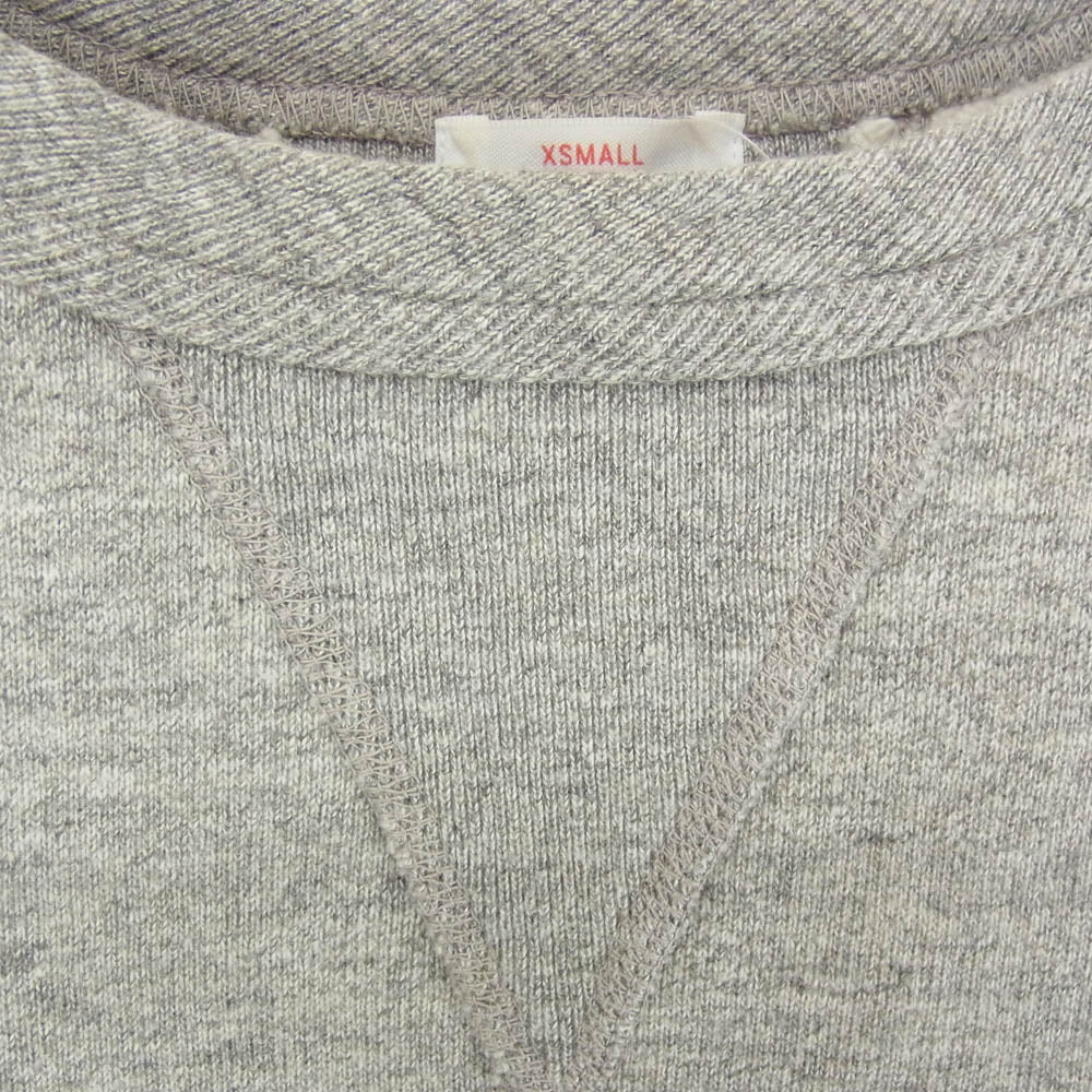 BUTCHER PRODUCTS ブッチャープロダクツ 両V 長袖 クルーネック 無地 スウェット グレー系 S【中古】