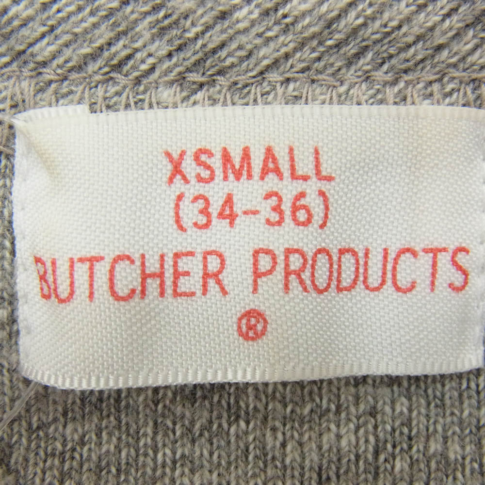 BUTCHER PRODUCTS ブッチャープロダクツ 両V 長袖 クルーネック 無地 スウェット グレー系 S【中古】