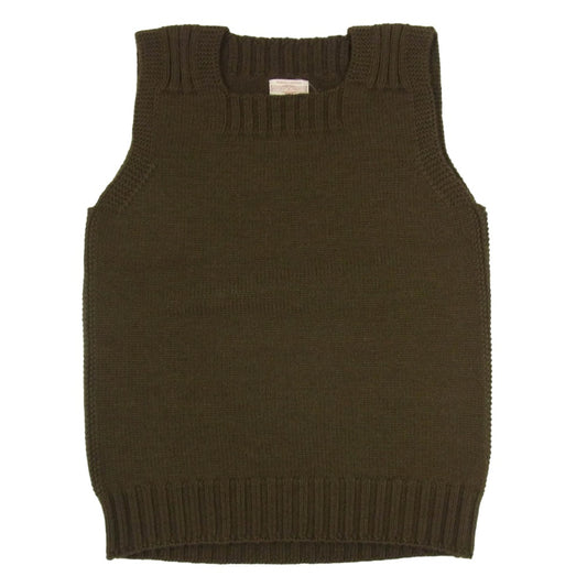 BUTCHER PRODUCTS ブッチャープロダクツ knit best リブ ニット ベスト カーキ系 36【中古】