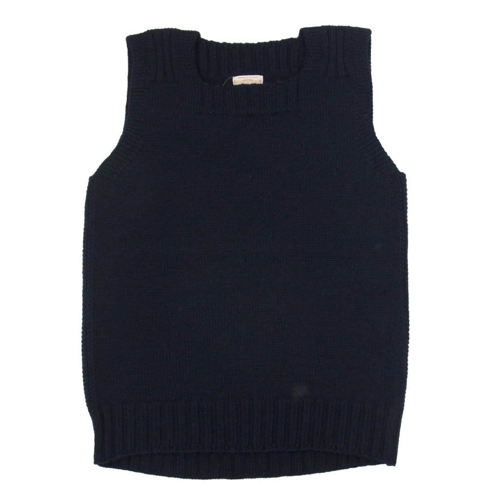 BUTCHER PRODUCTS ブッチャープロダクツ knit best リブ ニット ベスト ネイビー系 36【中古】