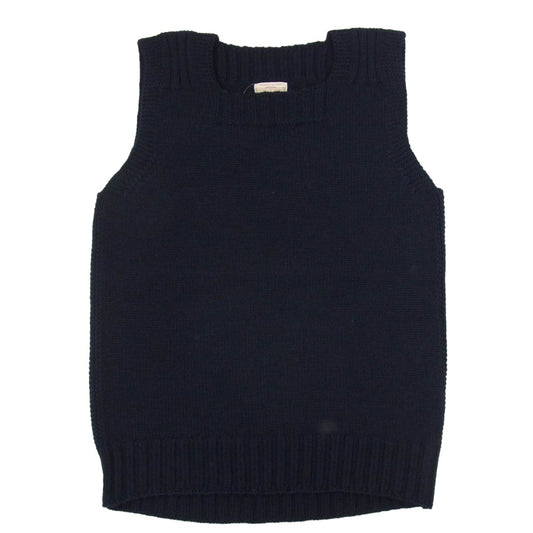 BUTCHER PRODUCTS ブッチャープロダクツ knit best リブ ニット ベスト ネイビー系 36【中古】