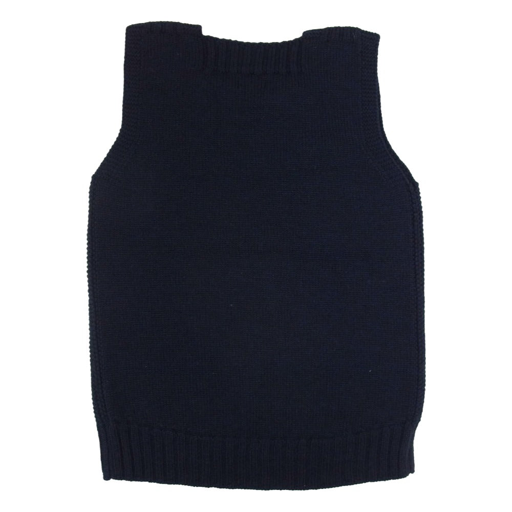 BUTCHER PRODUCTS ブッチャープロダクツ knit best リブ ニット ベスト ネイビー系 36【中古】